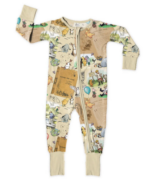 Custom Newborn Baby Cartoon Bear Zippy Romper  D 5.20