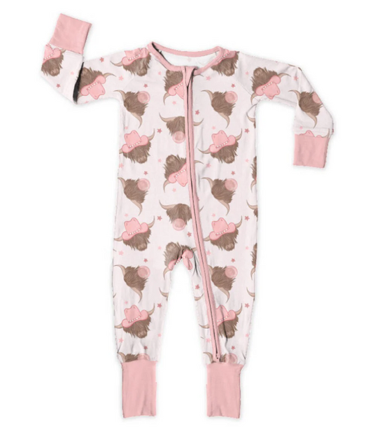 Custom Newborn Baby Holy Cow Zippy Romper  D 5.20