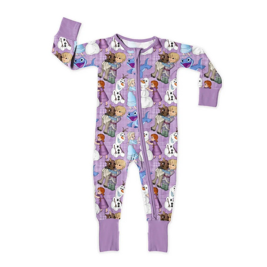 Custom Newborn Baby Girls Build a Snowman Zippy Romper D 5.20