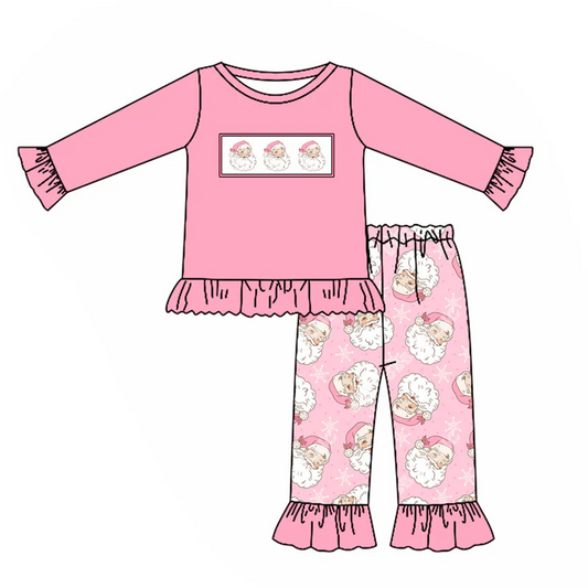 Custom Baby Girls Christmas Santa Pink Set D 5.20