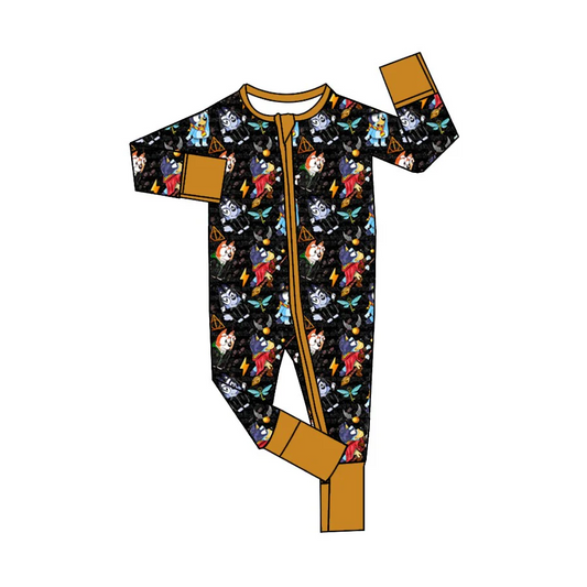Custom Baby Boys Cartoon Dog Long Sleeve Zip Romper D 5.21