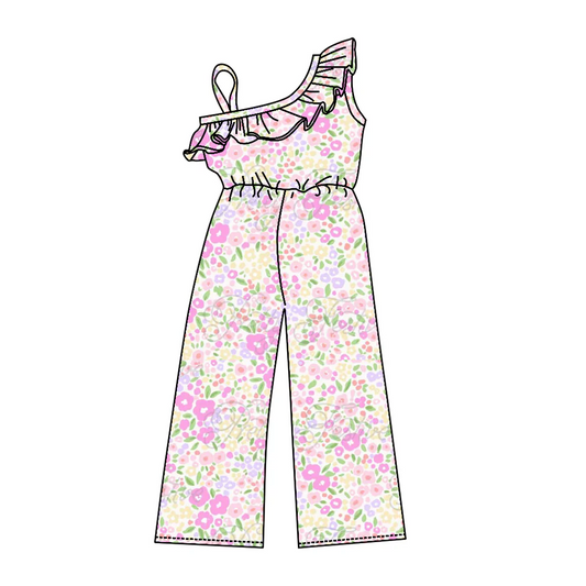Custom Baby Girls Pretty Floral Jumpsuit  D 5.21