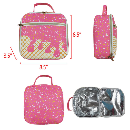 BA0299 Baby Girls Pink Team Lunch Boxes School Bags D 5.22