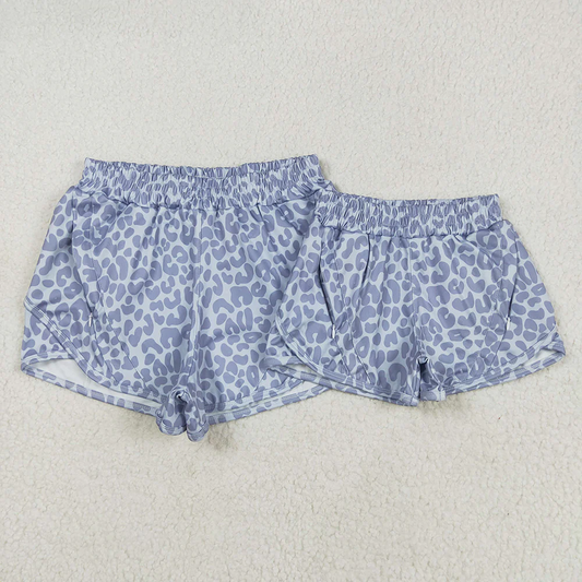 Mommy and Me Baby Girls Gray Leopard Yoga Shorts Bottoms D 5.22