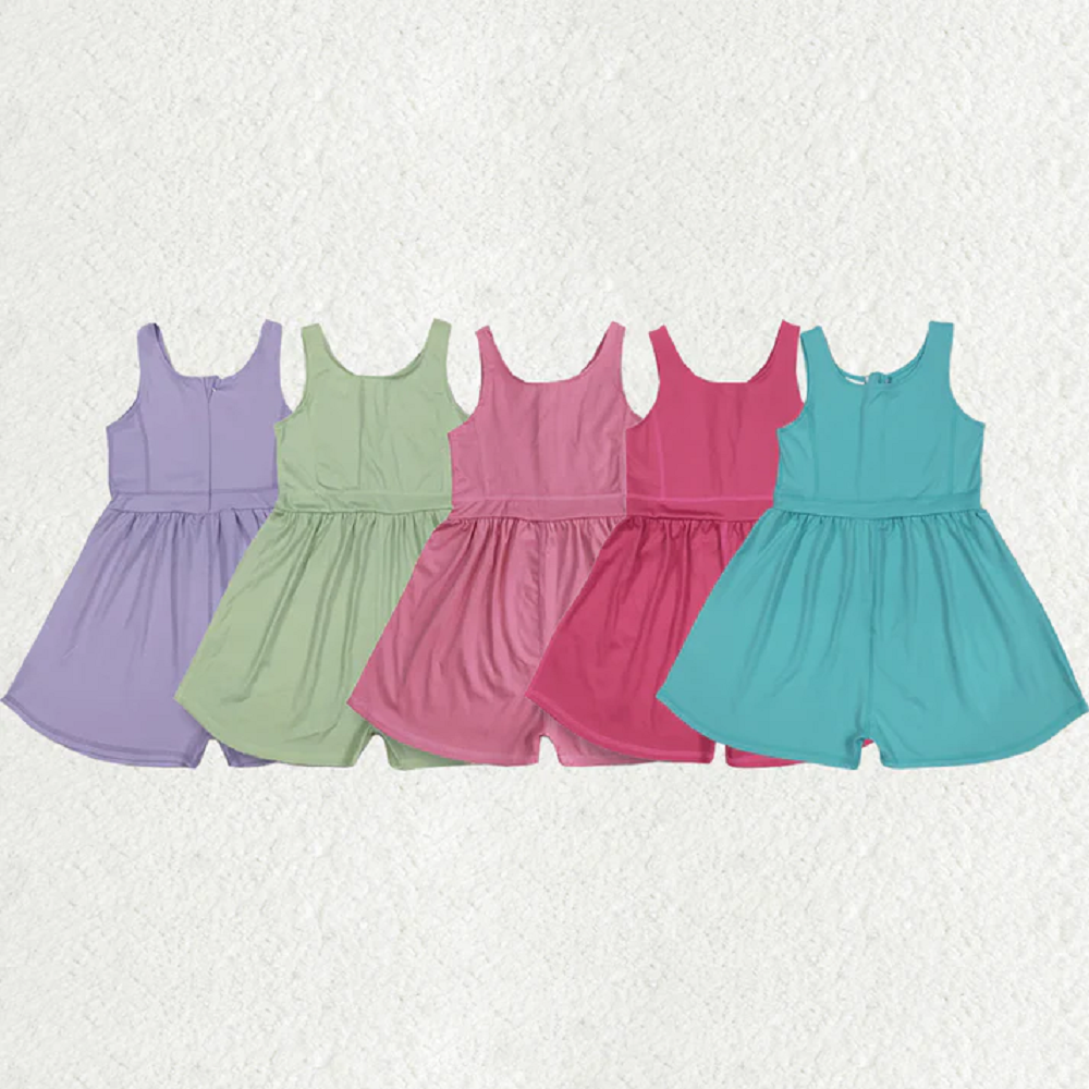 Match Baby Girls Colorful Sleeveless Yoga Jumpsuits D 5.30