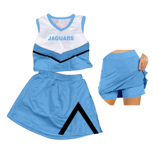 Custom Baby Girls Jaguars Team Top Skirt Clothes Sets D 8.12
