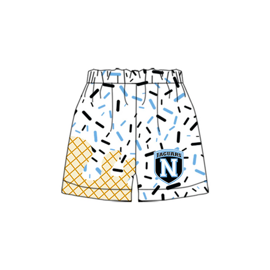 Custom Baby Boys White Drip Jaguars Team Shorts Bottom  D 8.12