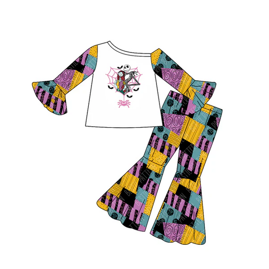 Custom Baby Girls Halloween Nightmare Top Bell Pants Outfits Sets D 8.12