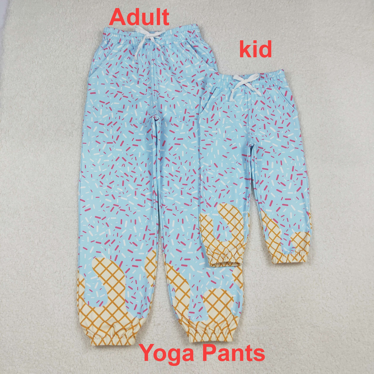Mommy and Me Baby Girls Blue Drip Team Pockets Yoga Active Pants D 909