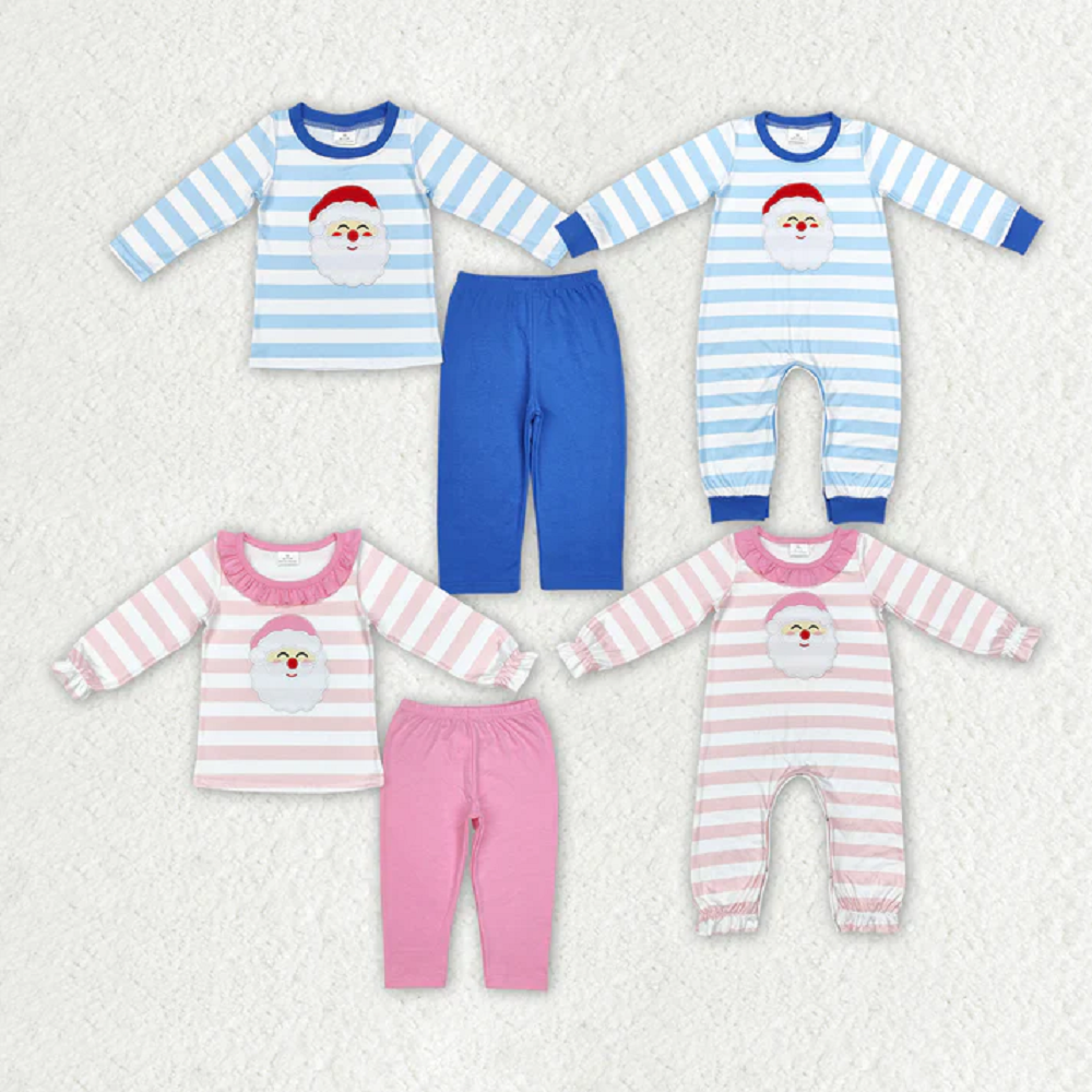 Sibling Girls Boys Christmas Santa Rompers Pajamas Outfits Sets  D 919