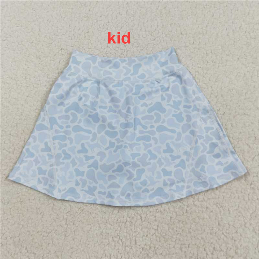 Mama And Me Adult Women Girls Light Grey Camo Yoga Active Skirt Shorts Bottoms D 929