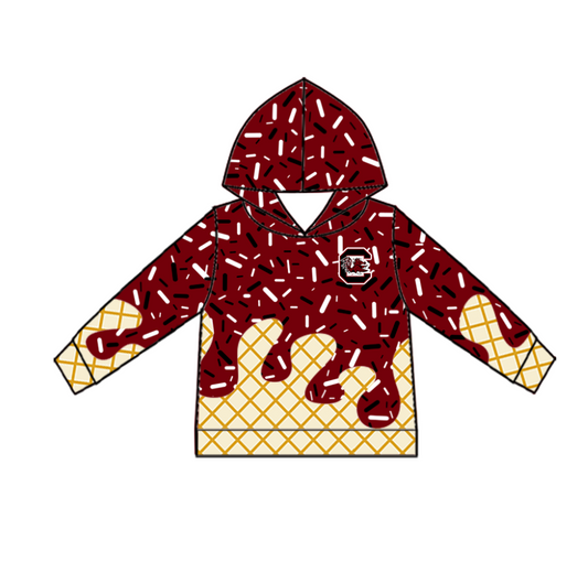 Custom Baby Kids SOUTH CAROLINA Team Zip Hooded Pullovers Tops D 827