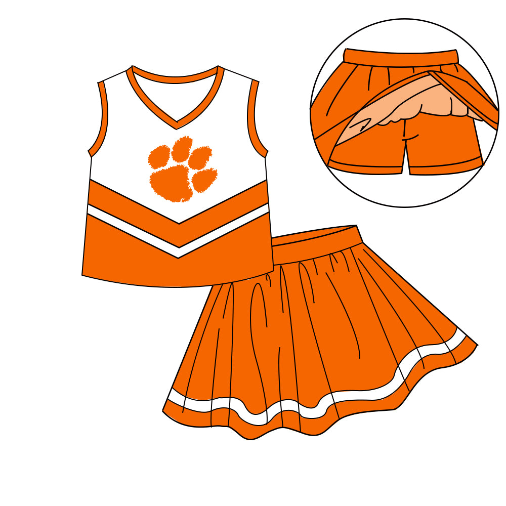 Custom  baby girls Cheerleading dress set     MOQ3  D 7.9