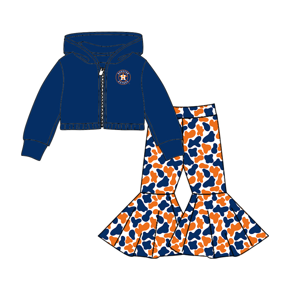 Custom  baby girls houston astros  team set    MOQ3  D 8.8