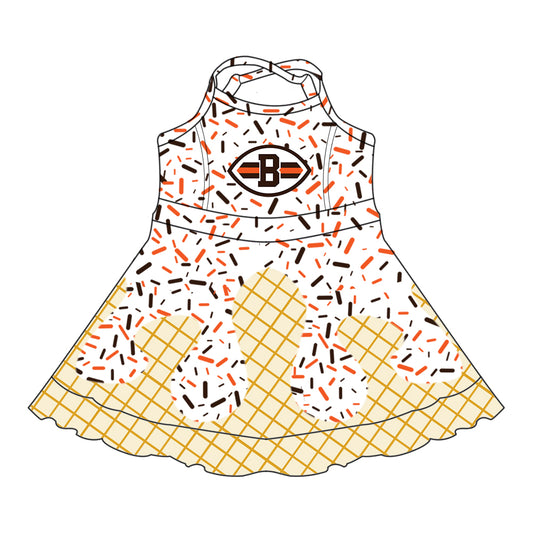 Custom Baby Girls BROWNS team dress   D 6.19