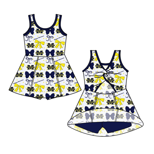 Custom  baby girl  Michigan Wolverines team dress  D 6.27