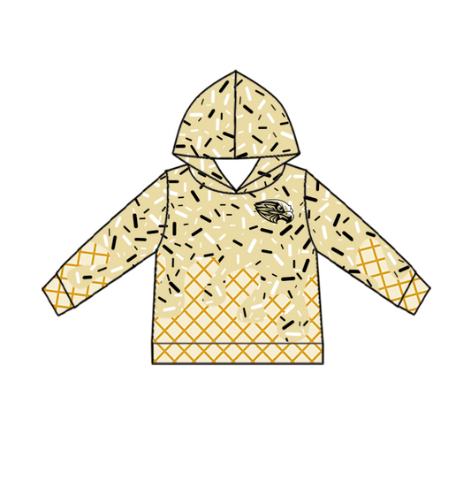 Custom Baby Kids Falcons Team Zip Hooded Pullovers Tops D 825