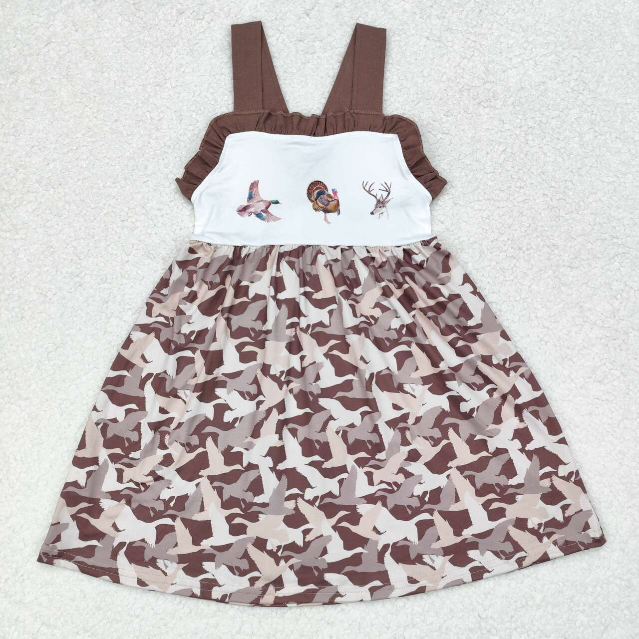 Match Baby Girls Camo Duck Turkey Deer Sibling Dress Boys Clothes Sets