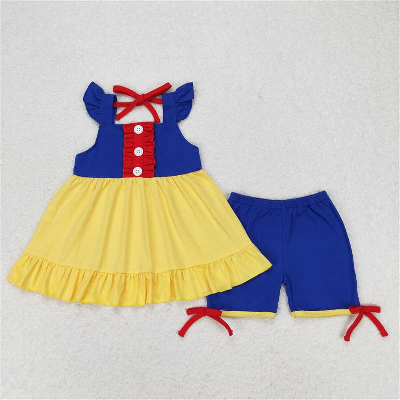Match Baby Girls Summer Sibling Sister Top Shorts Clothes Sets D 7.21
