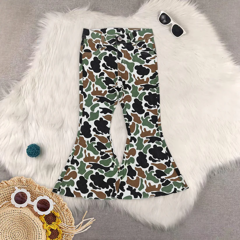 Match Baby Girls Boys Camouflage Jeans Flared Ripped  2025 5.26