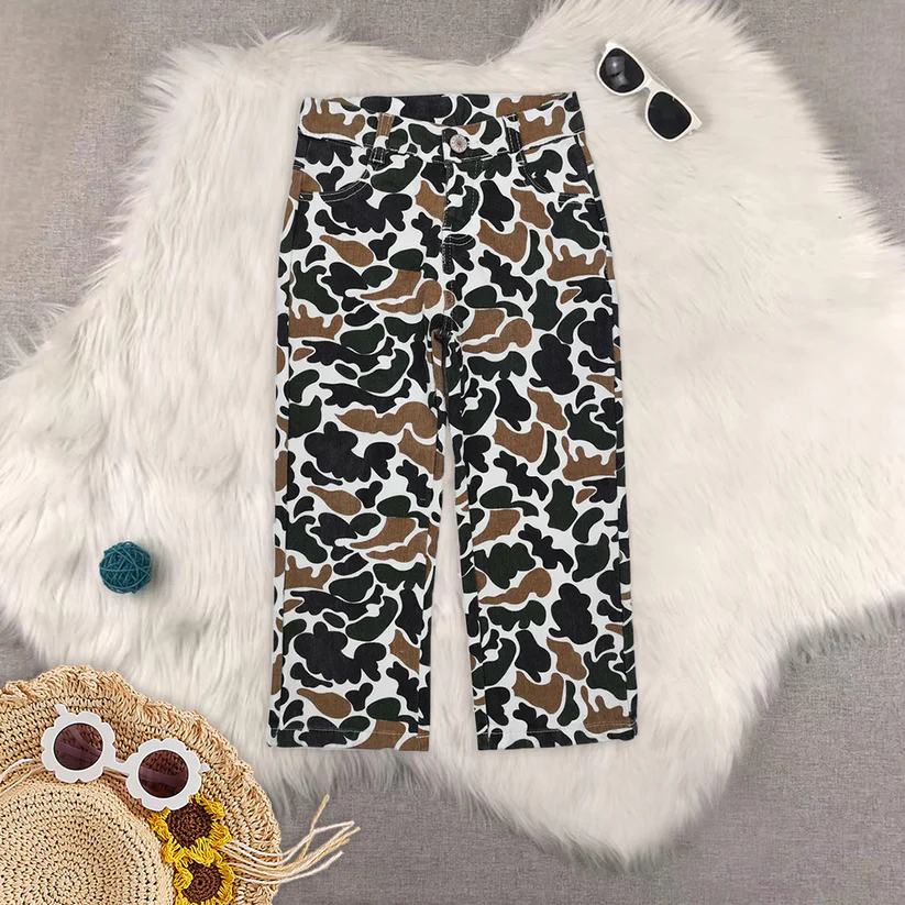 Match Baby Girls Boys Camouflage Jeans Flared Ripped  2025 5.26