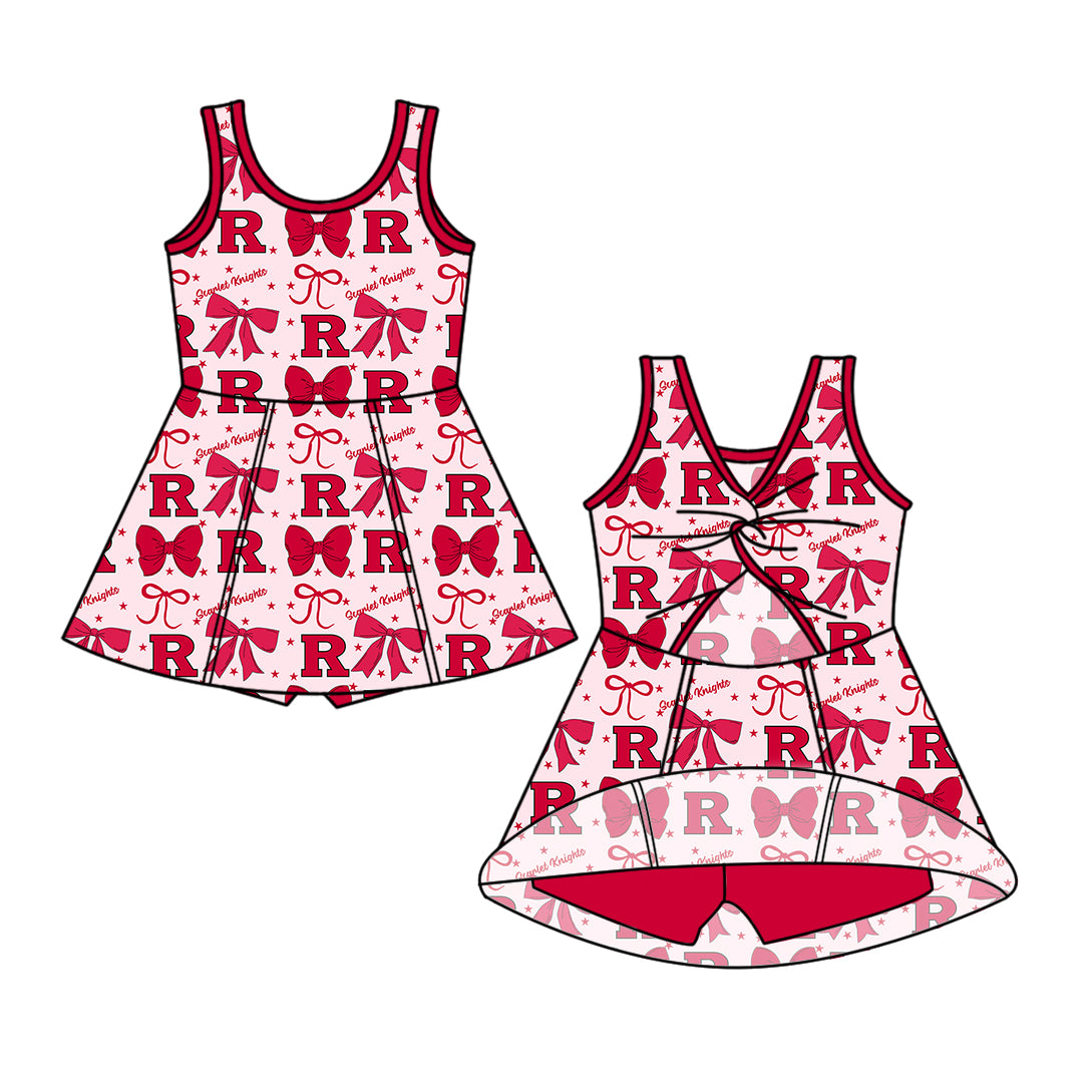 Custom  baby girl Rutgers Scarlet Knights team dress  D 6.28