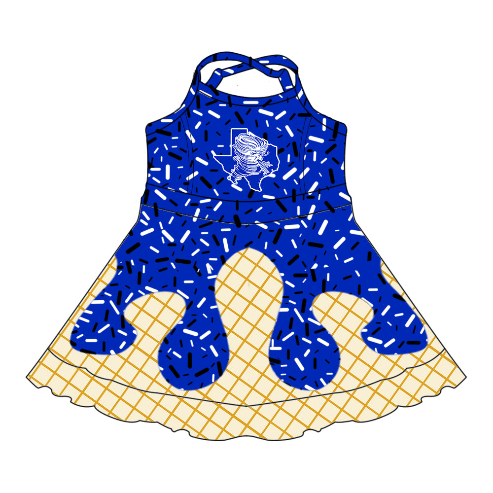 Custom  baby girls Winters Blizzards dress  MOQ3  D 7.7