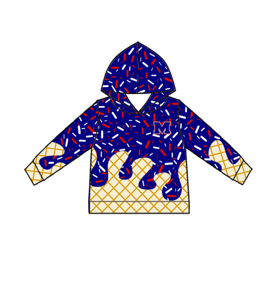 Custom Baby Kids Manvel Mavericks Team Zip Hooded Pullovers Tops D 819