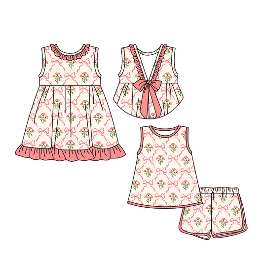 Custom match baby girls flowers dress set  D 3.25