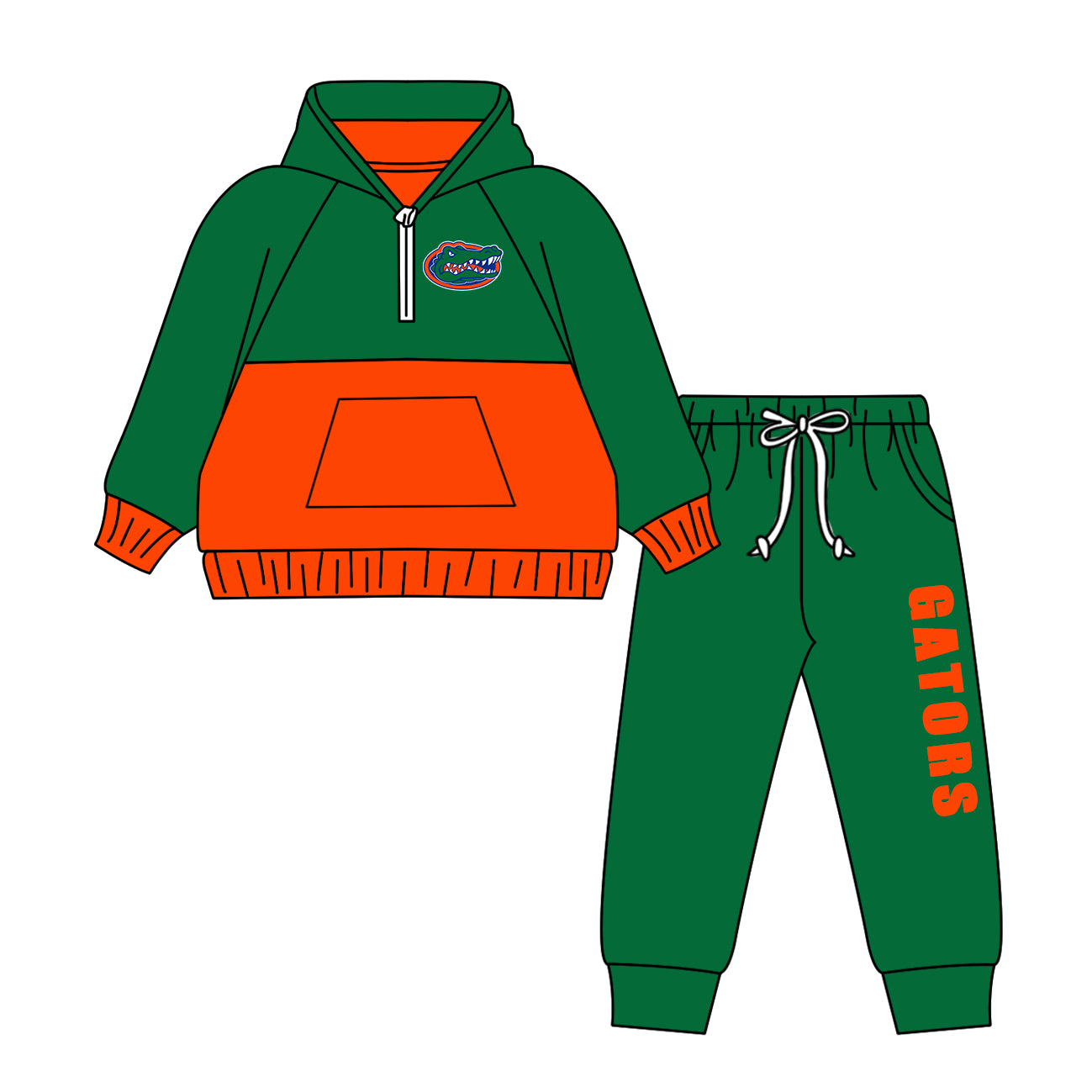 Custom  baby boys FLORIDA GATORS  set    MOQ5  D 826