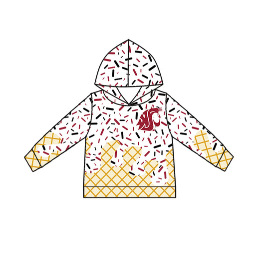 Custom children Hooded long sleeves top  D 6.11