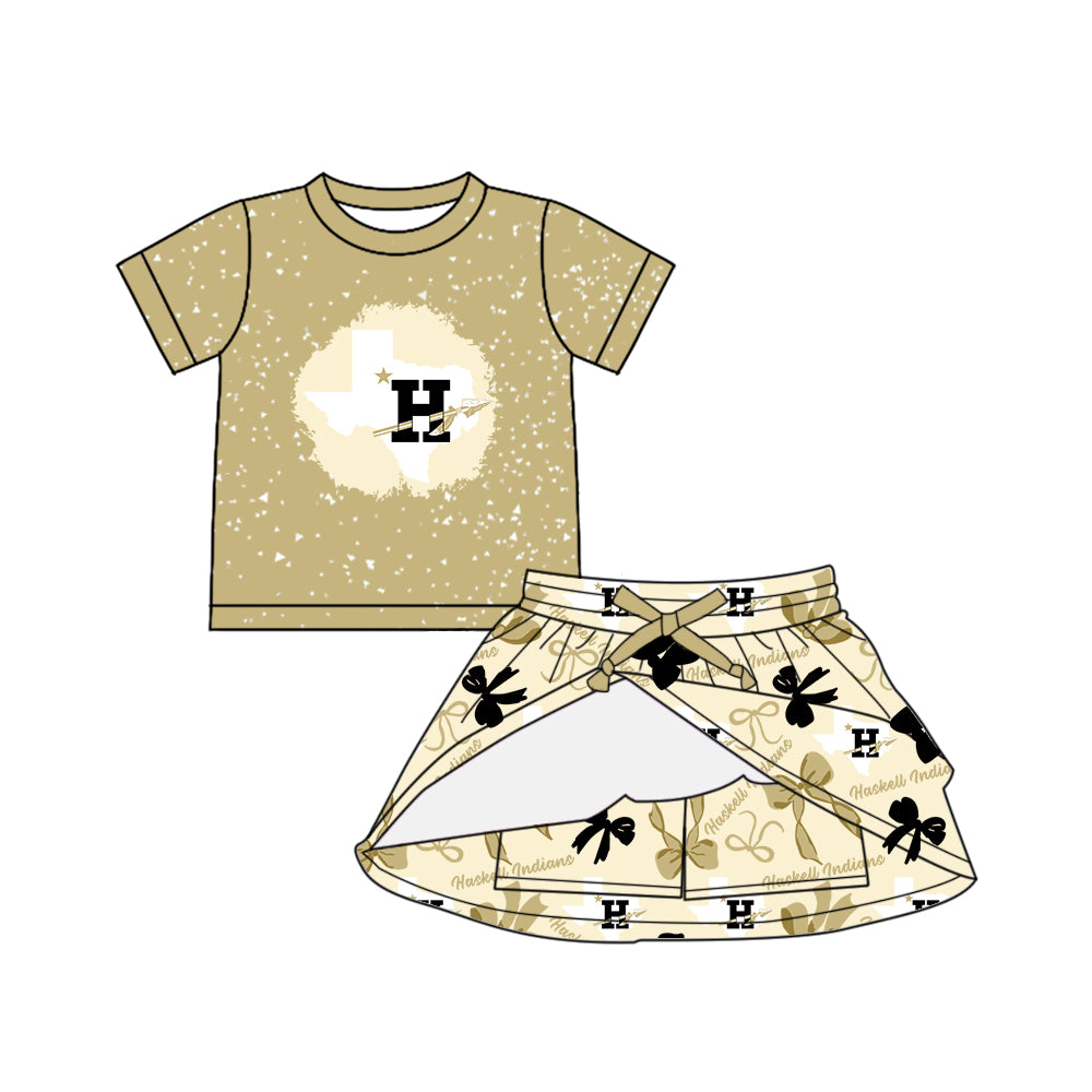 Custom Baby Girls Haskell Indians team dress set D 6.12