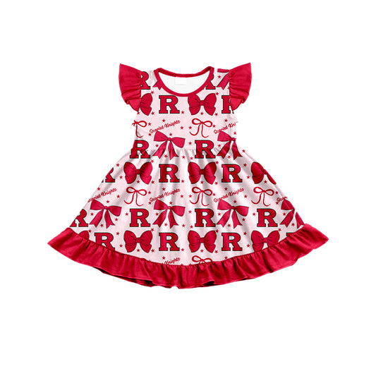 Custom baby girl Rutgers Scarlet Knights team dress D 6.28