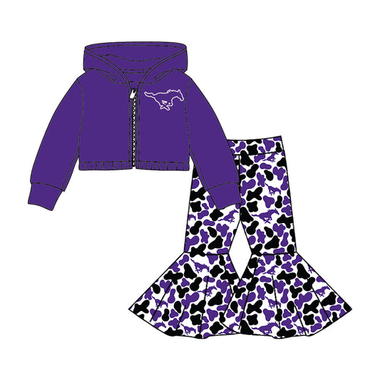 Custom baby girls Mustangs team set MOQ3 D 8.5