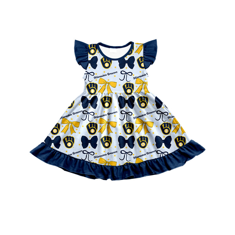 Custom Baby Girls Milwaukee Brewers  dress   D 6.20