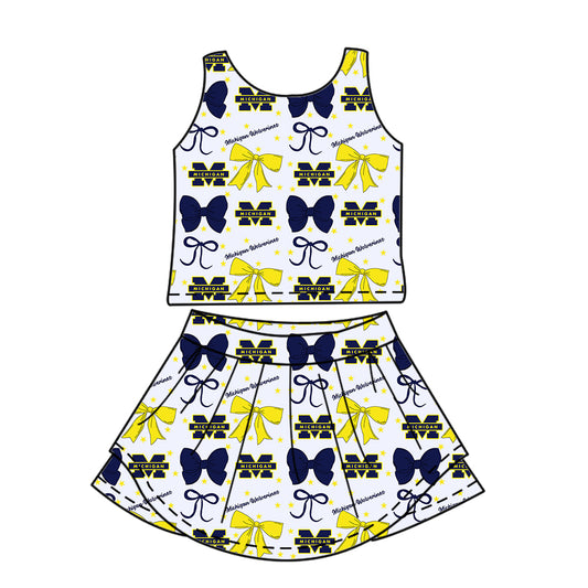Custom  baby girl  Michigan Wolverines team dress  D 6.27