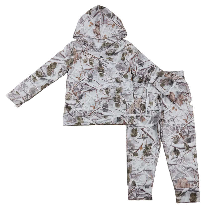 camo hoodie jogger set fall boy outfit kids clothing