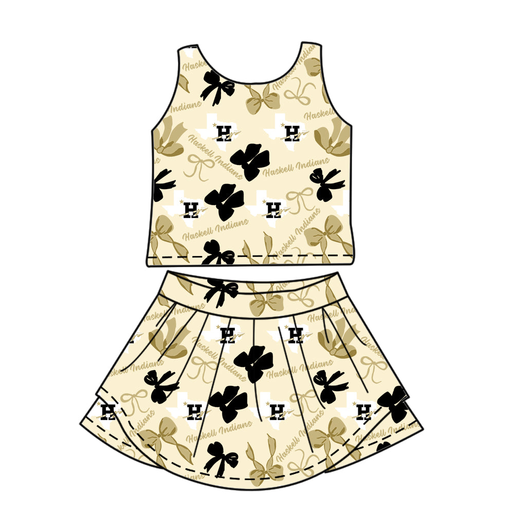 Custom Baby Girls Haskell Indians team dress set D 6.12