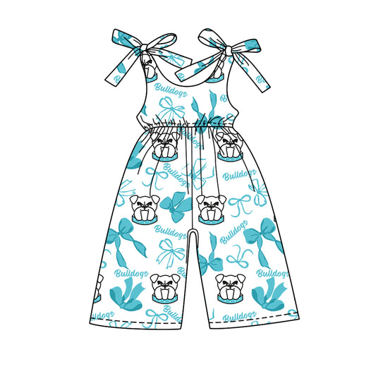 Custom  baby girls Bulldogs team jumpsuit    MOQ3  D 7.26