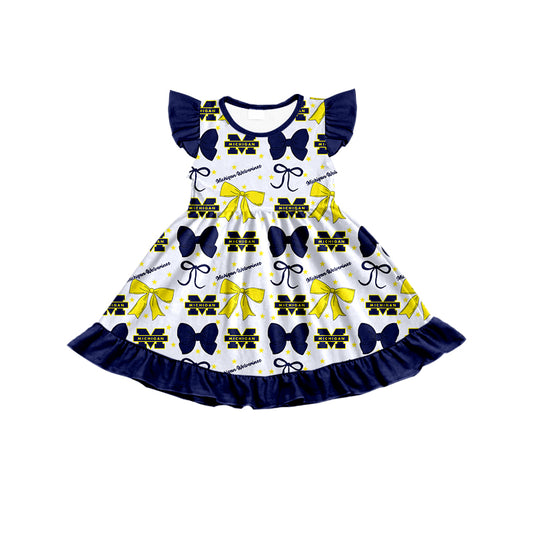 Custom  baby girl  Michigan Wolverines team dress  D 6.27