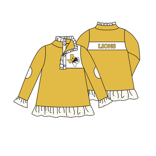 Custom Baby Girls Lions Team Long Top D 7.24