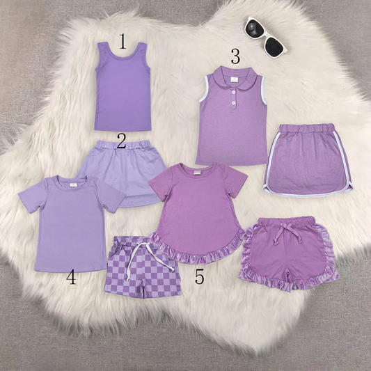 Match Baby Girls Lavender Style Clothes Sets D 6.16