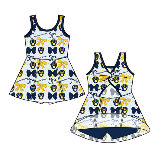 Custom Baby Girls Milwaukee Brewers dress D 6.20