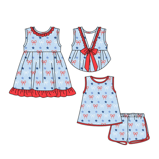 Custom match baby girls 4th of july dress set D 3.25