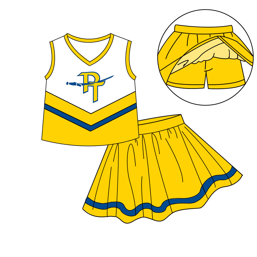 Custom  baby girls Cheerleading dress set     MOQ3  D 7.9