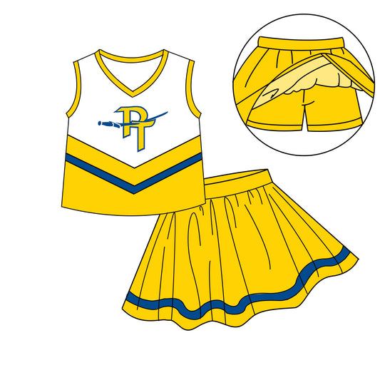 Custom  baby girls Cheerleading dress set     MOQ3  D 7.9