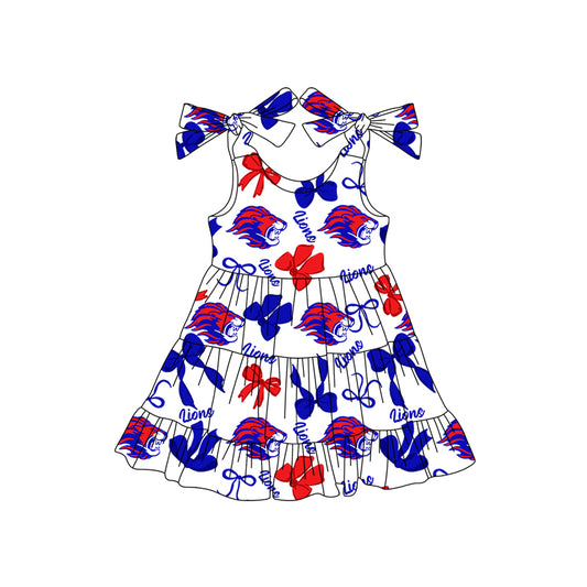 Custom Baby Girls Leander Lions team dress D 8.2