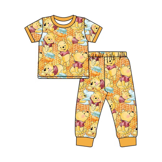 presale BS0384 Orange short-sleeved trousers pajama set