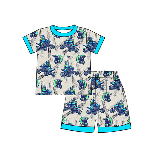 preorder BSSO0775 Baby Boys Monster Bike Shorts Pajama Set