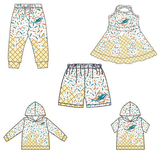 Custom match DOLPHINS baby girls boys team styles D 6.18